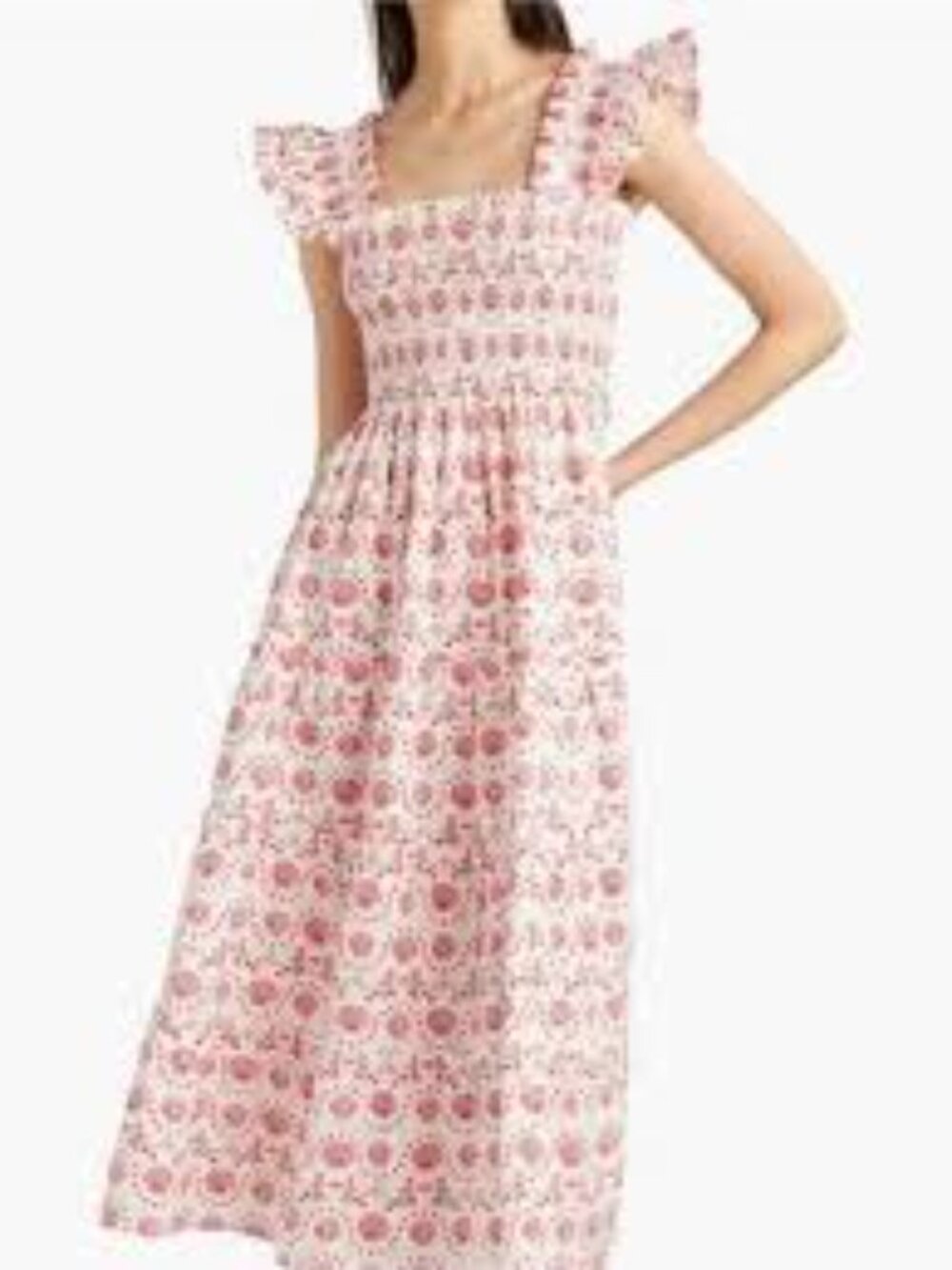 ✨ Hill House Home "Ellie" Nap Dress Mermaid Seashell Pink Midi Dress Size XS✨ - Picture 8 of 8